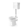 Enid Traditional Low-Level Toilet With Gloss White Wooden Seat & Pedestal Basin - Double Tap Hole