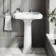 Hudson Traditional Close Coupled Toilet With High-level Cistern & Pedestal Basin Set - Double Tap Hole