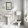 Hudson Traditional Low-Level Toilet With Graphite Grey Seat & Pedestal Basin - Single Tap Hole