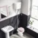 Hudson Traditional High-Level Toilet With Cashmere Pink Seat & Pedestal Basin - Single Tap Hole