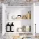 White Wall Hung Cabinet 600x600mm - Black Accents