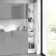 Harper Gloss White Floor Standing Tall Cabinet 1900x300mm - Brushed Brass Accents