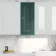 Midnight Green Wall Hung Cabinet 700x300mm - Brushed Brass Accents
