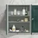 Midnight Green Wall Hung Cabinet 700x600mm - Brushed Brass Accents
