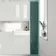 Monaco Midnight Green Floor Standing Tall Cabinet Unit 1900x300mm - Brass Knurled Handles