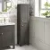 Bermuda Graphite Grey Floor Standing Tall Cabinet 1500x350mm - Brushed Brass Accents