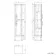 Bermuda Inky Blue Floor Standing Tall Cabinet 1500x350mm - Brass Knurled Handles