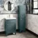 Bermuda Midnight Green Floor Standing Tall Cabinet 1500x350mm - Brushed Brass Accents