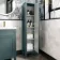 Bermuda Midnight Green Floor Standing Tall Cabinet 1500x350mm - Brass Knurled Handles