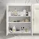 Chalk White Wall Hung Cabinet 700x600mm - Brushed Brass Accents