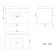 Avon Gloss White Wall Hung Basin Drawer Vanity 600mm
