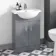 Quartz Stone Grey Vanity with Semi Recessed Basin 550mm