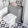 Quartz Stone Grey Back To Wall Unit and Atlanta Toilet