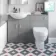 Quartz Stone Grey Combination Vanity Basin and Seattle Toilet 1150mm