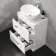 Avon Gloss White Vanity Drawer with Oval Counter Top Basin 600mm