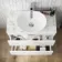Trent Gloss White Vanity Drawer with Marble Top & Oval Counter Top Basin 800mm
