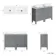 Bermuda Dove Grey Vanity with Marble Top & Curved Counter Top Basin 1200mm