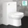Avon & Trent Gloss White Slimline Back To Wall Unit and Miami Toilet