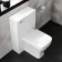 Avon & Trent Gloss White Slimline Back To Wall Unit and Atlanta Toilet