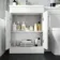 Avon Gloss White Combination Vanity Basin and Atlanta Toilet 1100mm - Left Handed