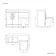 Avon Stone Grey Combination Vanity Basin and Atlanta Toilet 1100mm - Left Handed