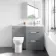 Avon Stone Grey Combination Basin Drawer and Aruba Toilet 1100mm - Right Handed
