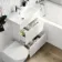 Trent Gloss White Combination Basin Drawer and Aruba Toilet 1100mm