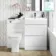 Trent Gloss White Combination Basin Drawer and Atlanta Toilet 1100mm