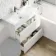 Trent Gloss White Basin Drawer and Back To Wall Unit 1300mm