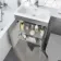 Trent Stone Grey Basin Vanity and Back To Wall Unit 1100mm - Left Handed