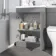 Trent Stone Grey Combination Vanity Basin and Atlanta Toilet 1100mm - Left Handed