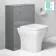 Austin Stone Grey Slimline Back To Wall Unit and Atlanta Toilet