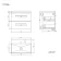 Elba Graphite Grey Wall Hung Basin Drawer Vanity 600mm - Black Accents