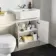 Monaco Chalk White Combination Vanity Traditional Basin and Seattle Toilet 1200mm