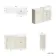 Monaco Chalk White Combination Vanity Traditional Basin with Marble Top 1200mm (Excludes Pan & Cistern)