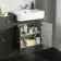 Monaco Graphite Grey Combination Vanity Basin and Seattle Toilet 1500mm