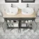 Lucia Graphite Grey Double Vanity with Oak Effect Top & Curved Counter Top Basin 1200mm