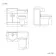 Quartz Stone Grey Combination Vanity Basin and Denver Toilet 1050mm - Black Accents