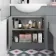 Quartz Stone Grey Basin Vanity and Back To Wall Toilet Unit 1150mm - Black Accents