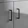 Quartz Stone Grey Combination Vanity Basin and Denver Toilet 1150mm - Black Accents