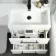 Avon Gloss White Basin Vanity Drawer and Back To Wall Unit 1100mm - Black Accents - Right Handed