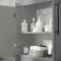 Avon Stone Grey Vanity with Curved Counter Top Basin 600mm - Black Accents