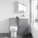 Avon Stone Grey Combination Vanity Basin and Miami Toilet 950mm