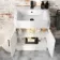 Harper Gloss White Vanity with Semi Recessed Basin 600mm - Black Accents