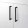Harper Gloss White Basin Vanity and Back To Wall Toilet Unit 1200mm - Black Accents - Left Handed