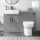 Harper Stone Grey Combination Vanity Basin with Marble Top & Miami Toilet 1200mm - Black Accents