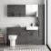 Harper Charcoal Elm Vanity with Semi Recessed Basin 600mm - Black Accents
