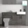 Harper Charcoal Elm Combination Vanity Basin 1500mm - Black Accents (Excludes Pan + Cistern)