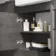 Harper Charcoal Elm Combination Vanity Basin 1500mm - Black Accents (Excludes Pan + Cistern)