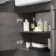 Harper Charcoal Elm Combination Vanity Basin and Aruba Toilet 1500mm - Black Accents